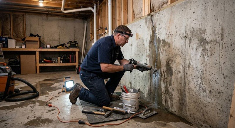 Wet Basement Repair in Greenville, SC
